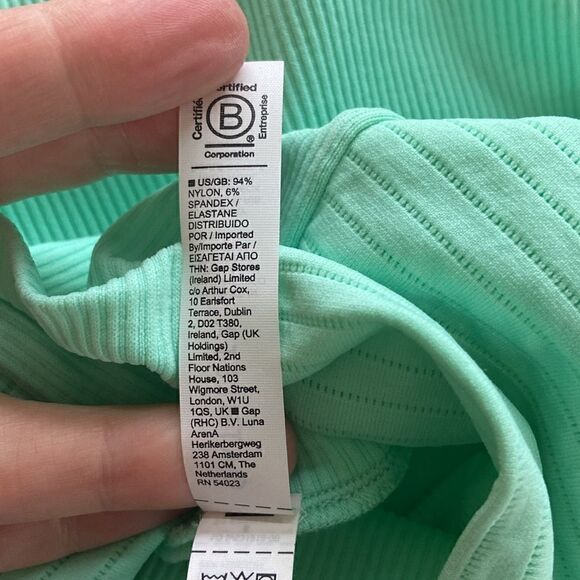 Athleta Mint Green Flurry Blizzard Rib Turtleneck Athletic Top Size Small NEW - Picture 9 of 12